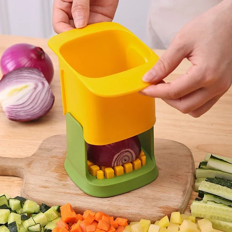 

1pc Multi-functional Vegetable Shredder Chip Knife Household Garlic Press Onion Dicer Cucumber Potato Slicer Kitchen Tools