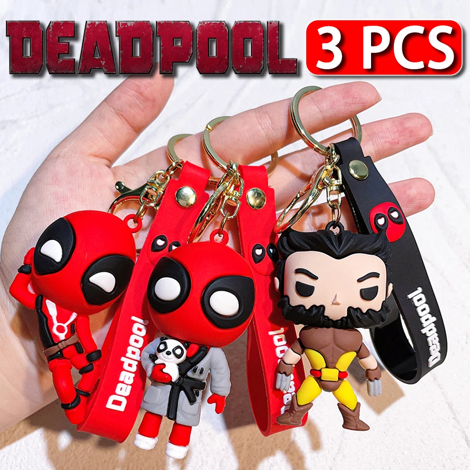 Deadpool & Wolverine Deadpool 3 Keychain Pendant Figure Doll Toy Cool Movie Doll Toy Model Figure Decoration Kid Birthday Gifts