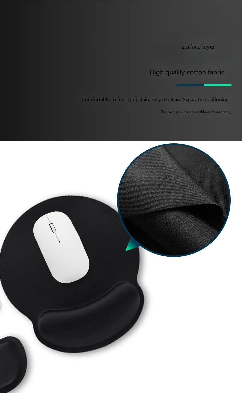 Schaumstoff-Handgelenkauflage, Mauspad, Tastaturauflage, 3-in-1-Set, rutschfeste Schreibtischunterlage, ergonomisch für Büro und Gaming – Detail 5