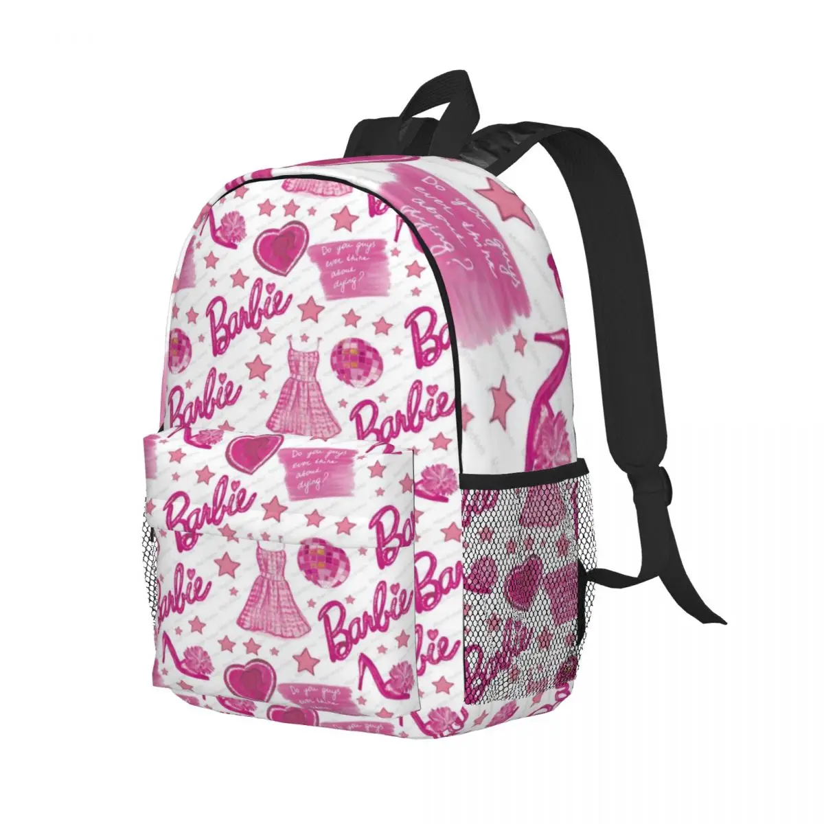 Barbie-mochila escolar informal ligera con estampado para la escuela, compras al aire libre, oficina, 15 pulgadas