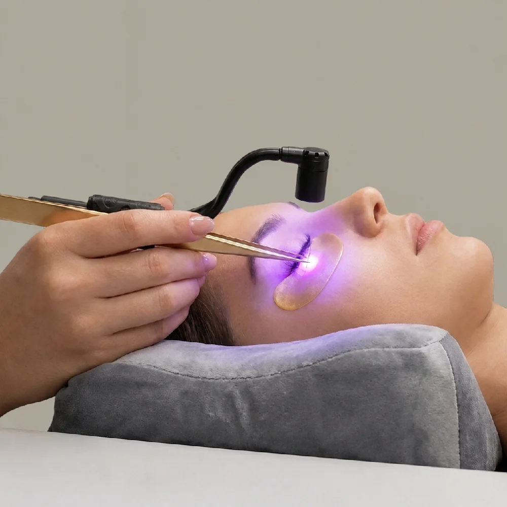 Eyelash Extension Videos - UVまつげピンセットライト 2W ヒートレスLEDライト UVまつげエクステライトランプ UVまつげエクステグルーライト