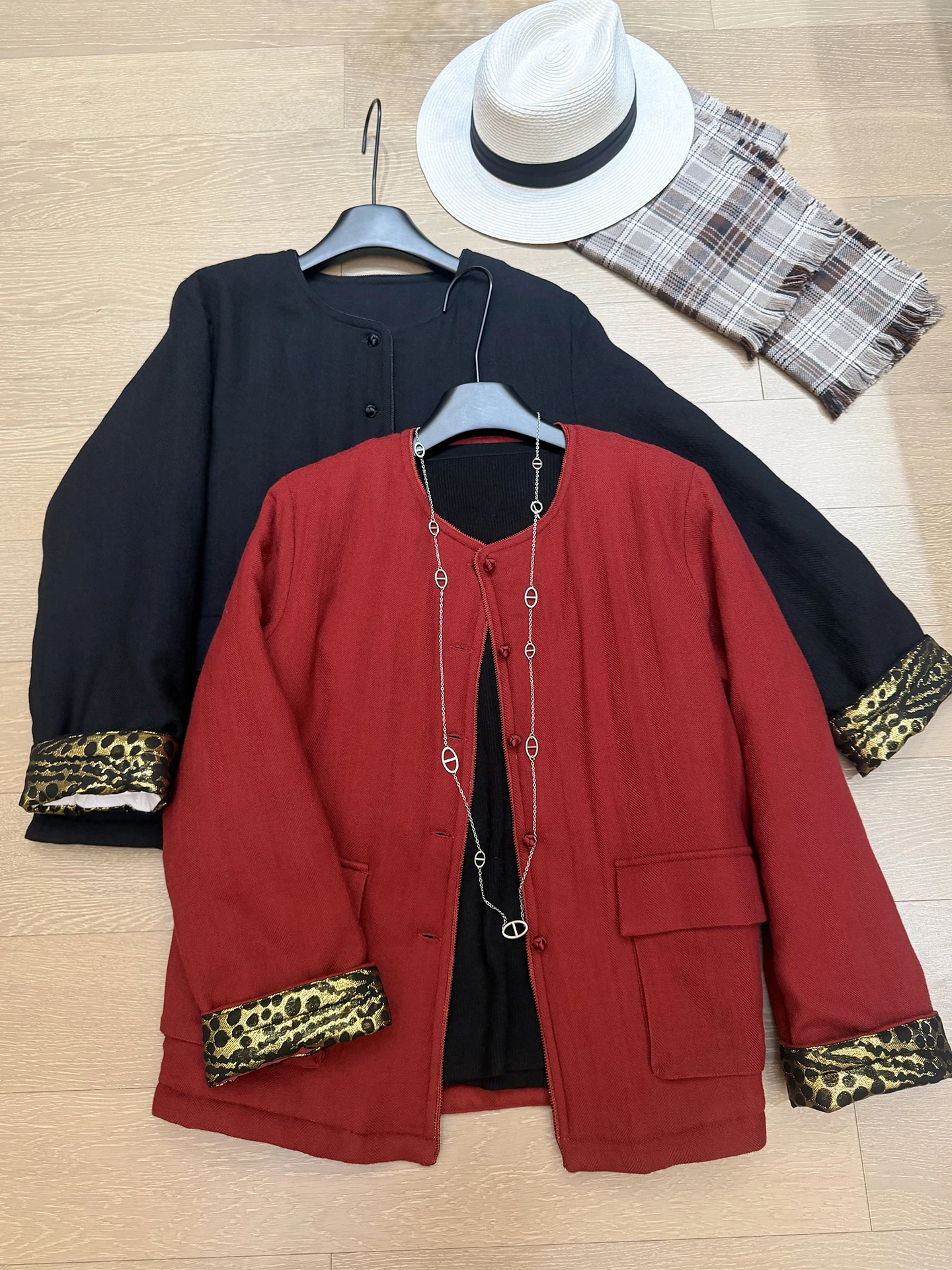 

Soft Warm Cotton Wool Jacket Women's Style Chinese Traditional Trend Autumn Winter New Arrival Straight Cut Simple Design