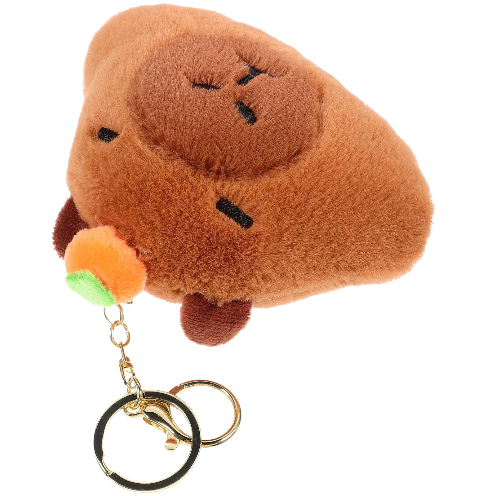 

1pc Capybara Keychain Zinc Alloy Charms Clasp Soft Stuffed Backpack Charm Bag Hanging Decor Kids Room Home Gift