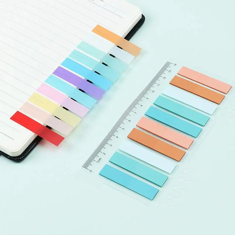 

1600 Sheets Assorted Morandi Color-Coded Self-Adhesive Tabs - Transparent PET Index Tabs - For Office, Study & Organizing