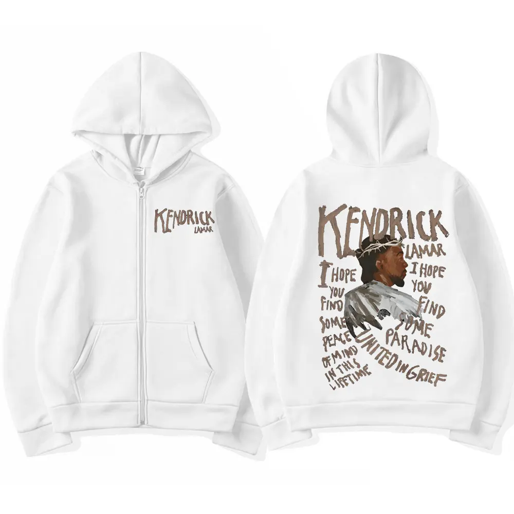 Rapper Kendrick Lamar Zipper Hoodies Mr Morale & The Big Steppers Hoodie Men Women Clothing Vintage Oversized Zip Up Sweatshirts