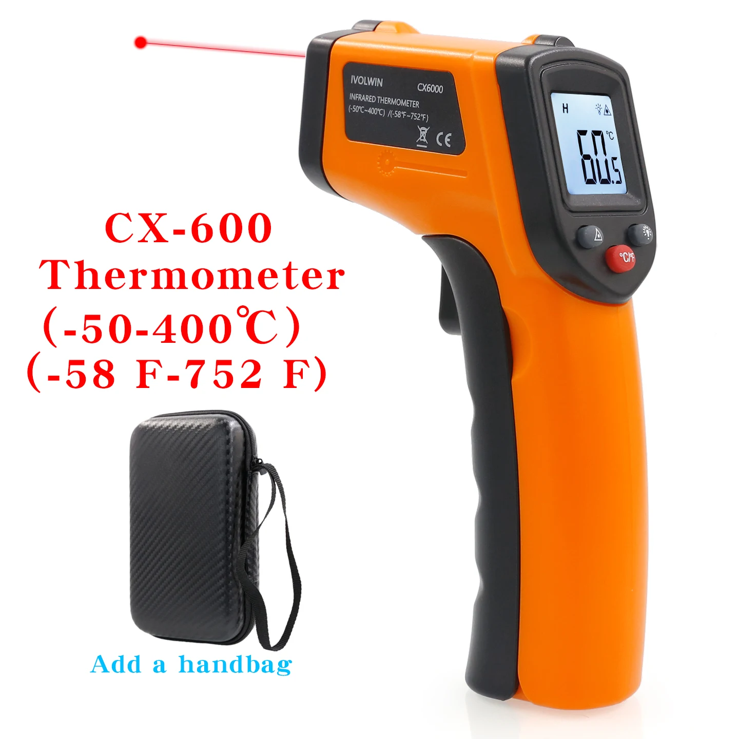 Infrarot-Thermometer, industrielle hochpräzise Temperaturpistole, elektronisches Wasser- und Öltemperaturmessgerät für Küche und Backen