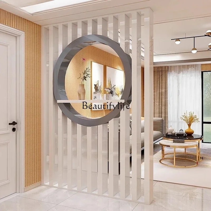

44Modern simple living room decoration entrance partition double-sided paint screen column fence