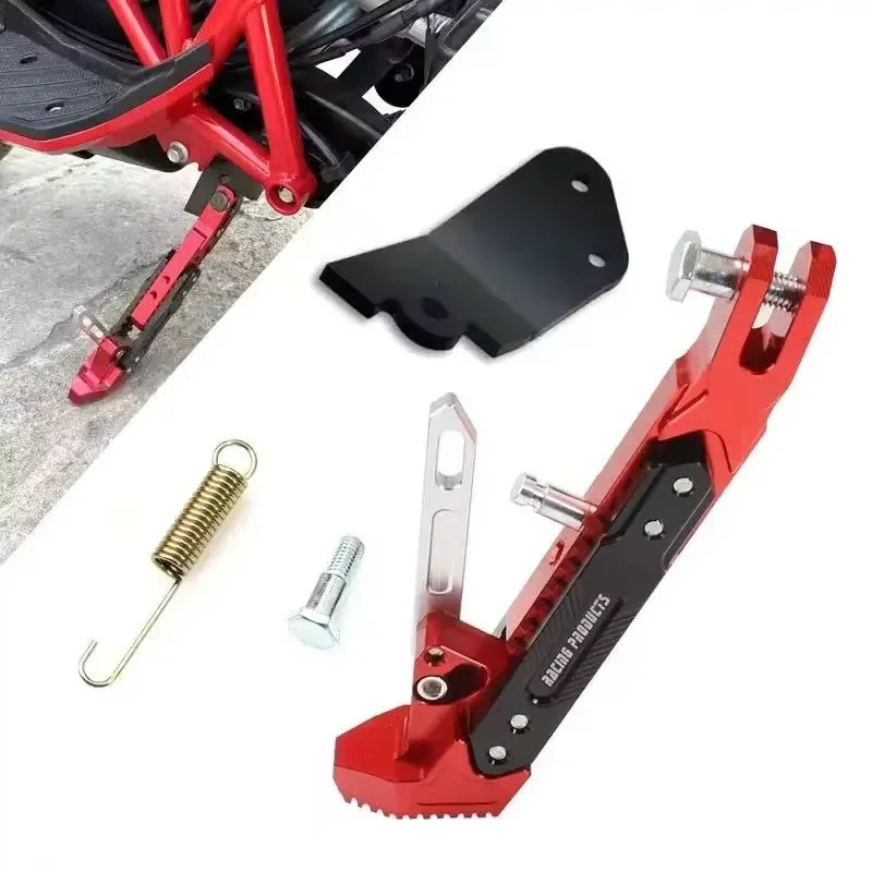 For Italjet Dragster 200 125 Motorcycle Modification Parts Cnc Adjustable Single Bracket Side Stand for Italjet Modification