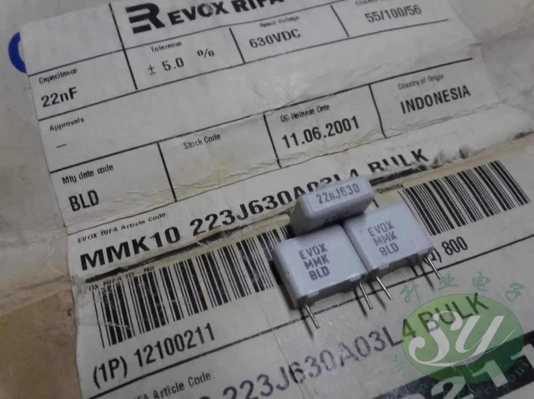 

10PCS EVOX MMK10 0.022uf/630v 22nf 223 New 5% film capacitor 10MM