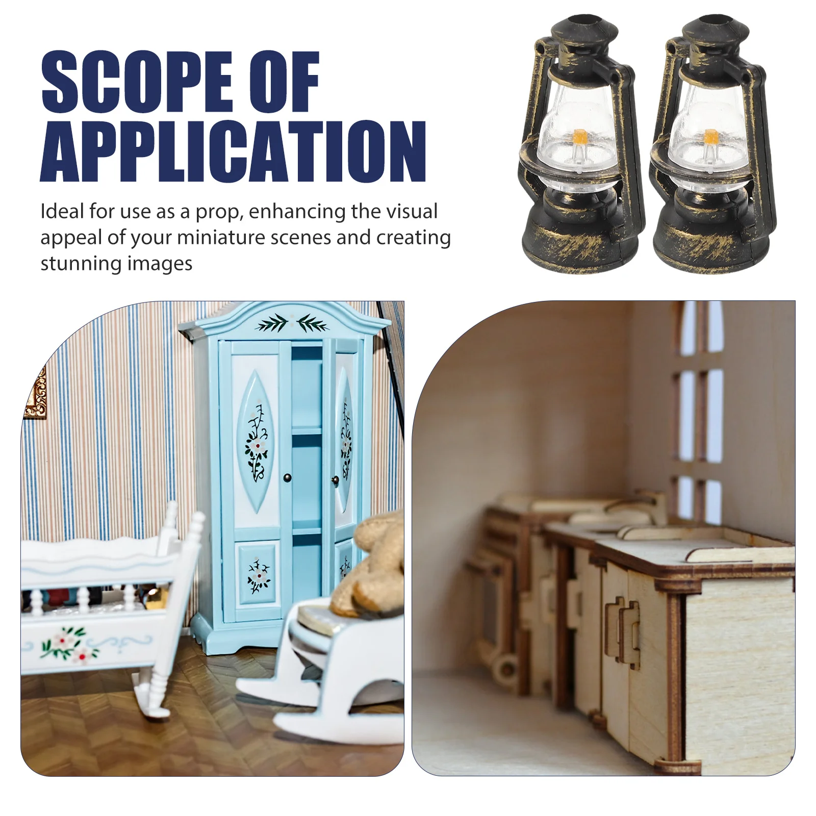 5 pçs estilo retro mini lanterna decoração para casa de bonecas iluminação cena em miniatura realce diy montagem item exibição
