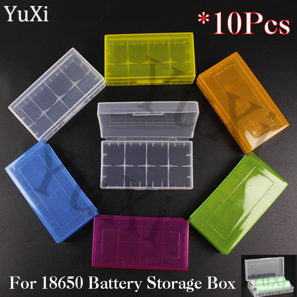 10PCS 18650 Batterie Lagerung Box Für 2x18650 AA Batterie Hard Case Halter Akku Power Bank Kunststoff Fall box