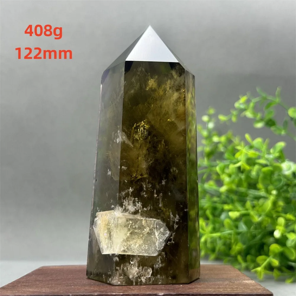 Natural Tea Yellow Transparent Crystal Rod Quartz Column Healing Aura Meditation Spiritual Witchcraft Prayer Home Decoration view 4