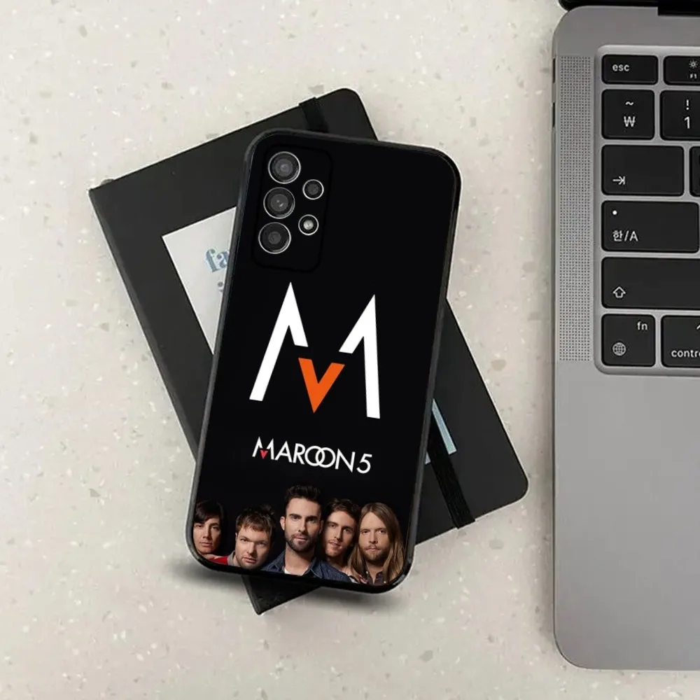 M-Maroon 5 band Phone Case For Samsung Galaxy A13,A21s,A22,A31,A32,A52,A53,A71,A80,A91 Soft Black Cover