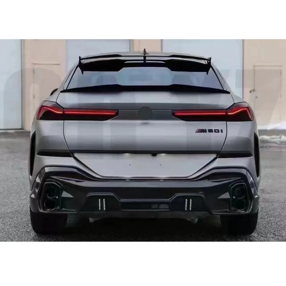 Per BMW X6 X6M G06 F96 2020 -2024 carbonio Fibe auto tetto posteriore finestra tronco coperchio Spoiler ali nero esterno Tuning accessori