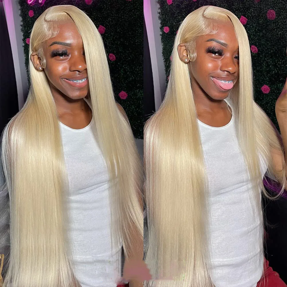 

613 Hd Lace Frontal Wig 13x6 Bone Straight Human Hair Wig 13x4 Lace Front Blonde Wigs For Women 30 32Inch Colored Human Hair Wig