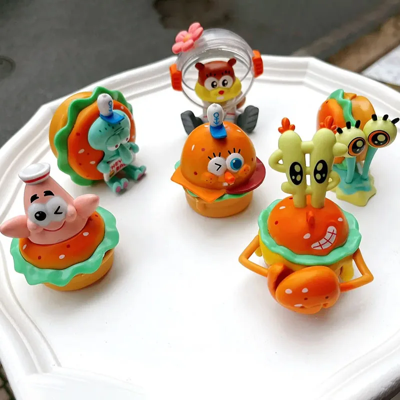 

6PCS Package Crab Big Star Crab Boss Octopus Brother Cartoon Cute Handmade Toy Desktop Decoration Birthday Gift