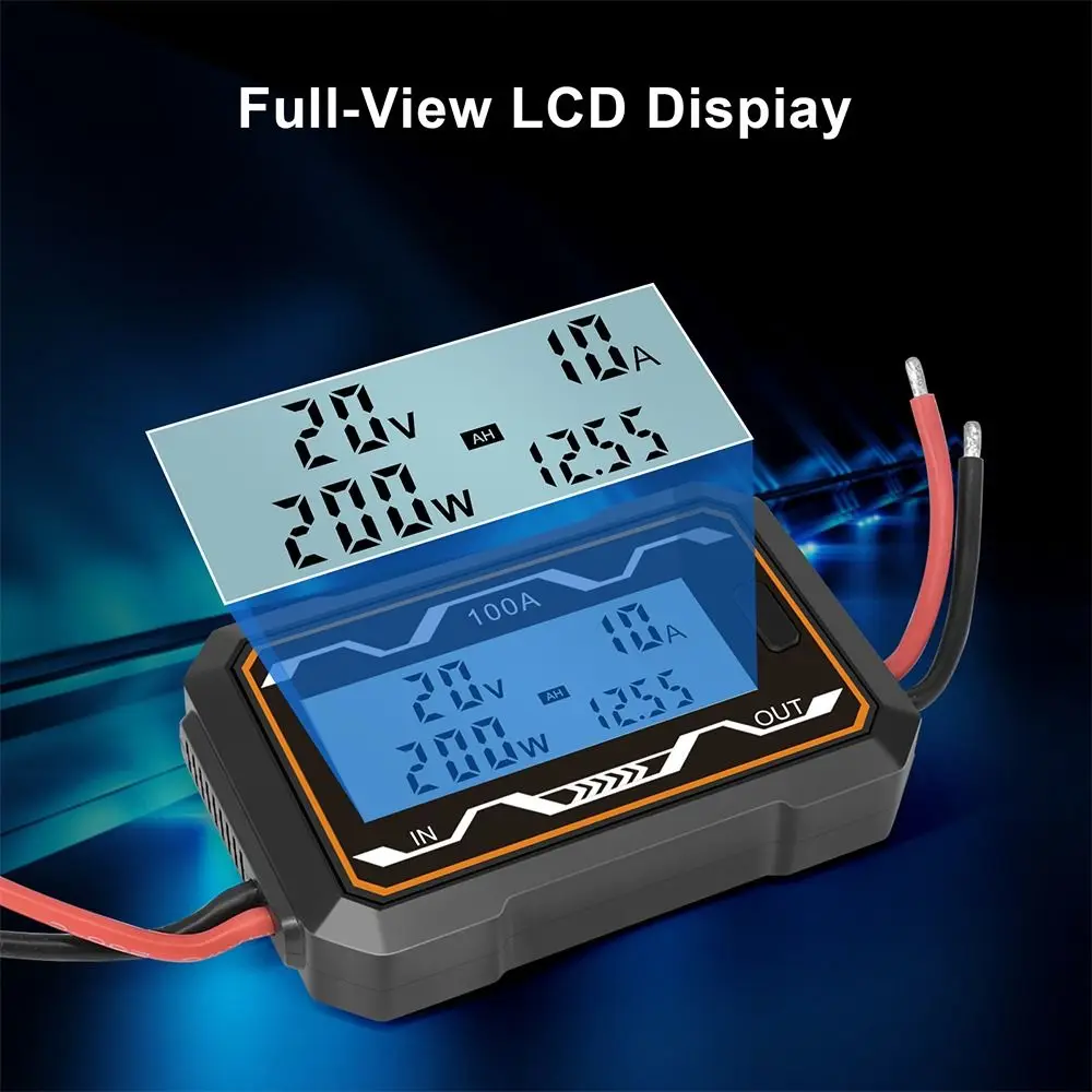 100/150/200A LCD Battery Tester Power Analyzer Digital Wattmeter High Precision RC Watt Meter Voltmeter Ammeter