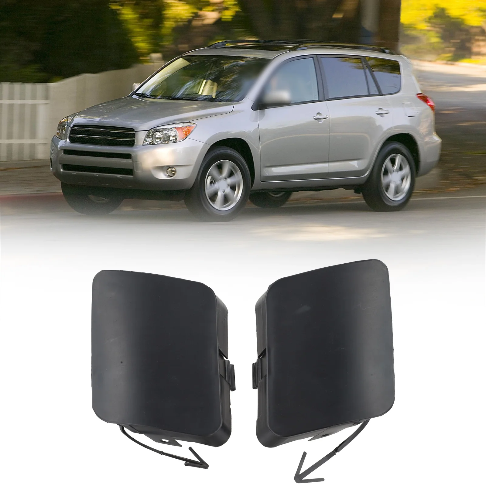 

Крышка фаркопа 53286-42931 АБС-пластик ACA30 53285-42930 Крышка бампера для TOYOTA RAV4 2006-2008 левый и правый