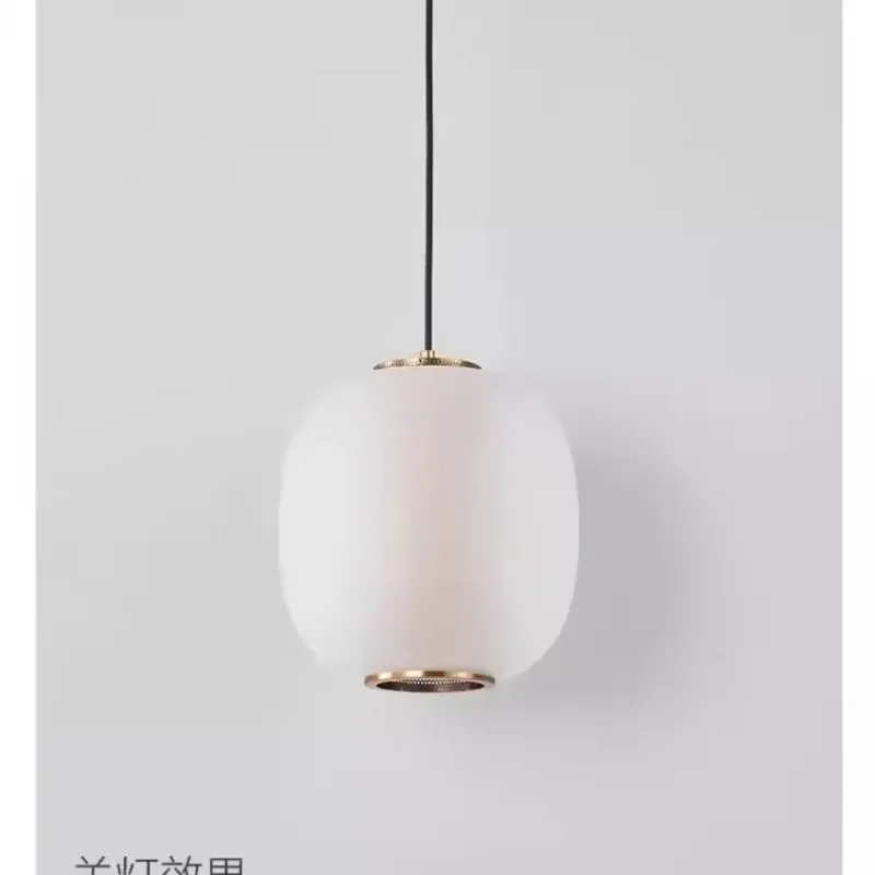 Nordic Designer Grey Glass Lantern - LED Pendant Light for Kitchen Bar, Cafe & Dining Table