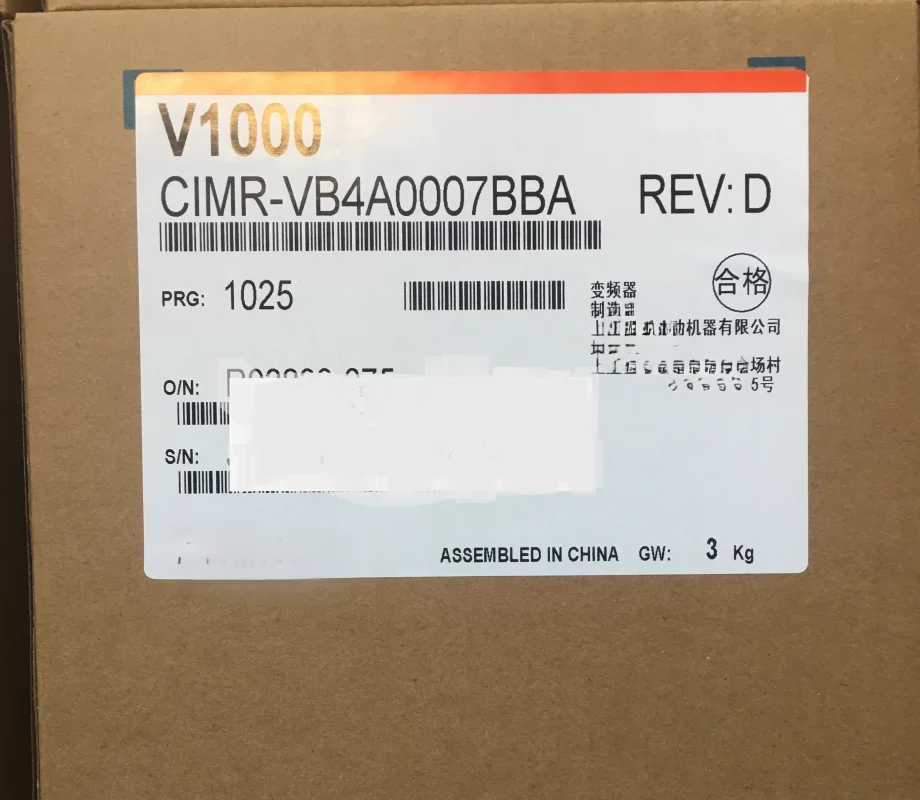 

CIMR-VB4A0007BBA new Yaskawa original V1000 inverter