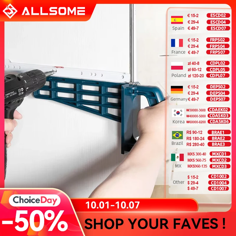 

ALLSOME Magnetic Drawer Slide Jig Set Mounting Tool For Cabinet Furniture Extension Cupboard Hardware Install Guide Woodworking