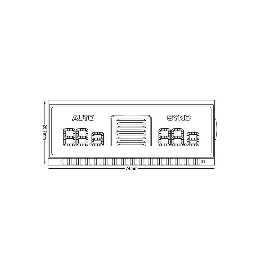 Armaturenbrett-LCD-Display für Porsche 911 991 Carrera 981 Cayman Boxster Klimaanlage Heizung Klimasteuerung – Detail 5