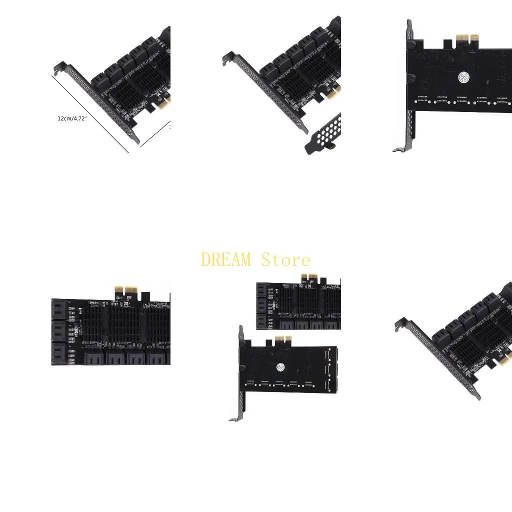 PCIE1X to SATAIII 16-Port Expansion Card 6Gbps for Large Capacity Disk best sale