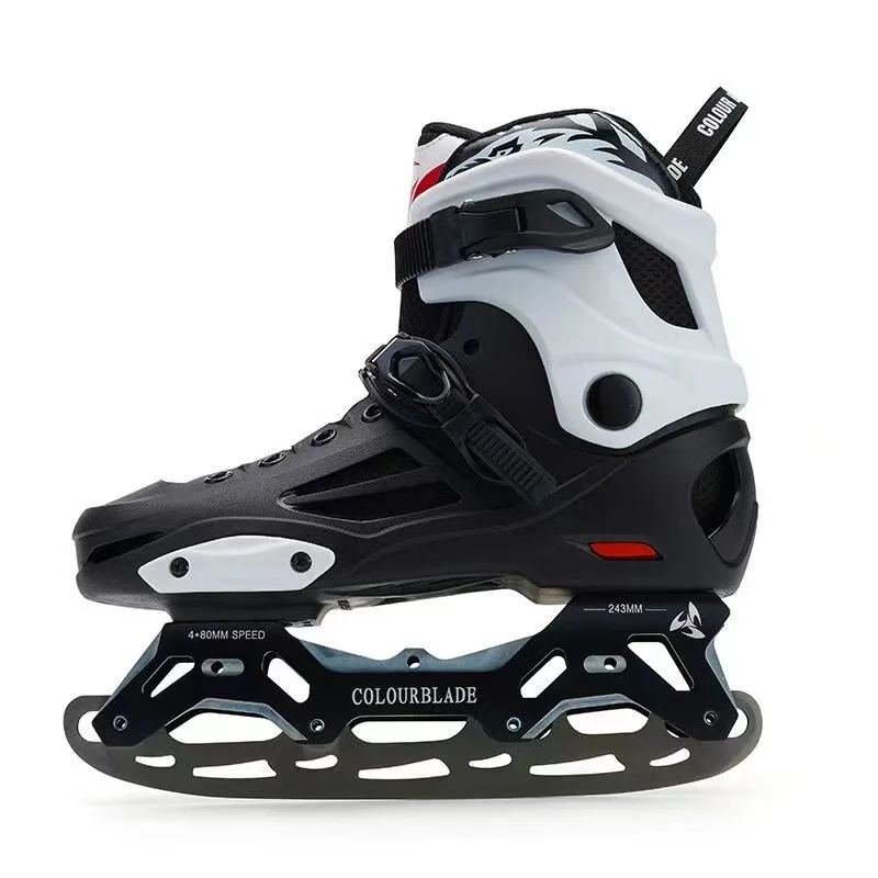 Roller Skates Shoes for Men and Women, Speed Skating, Dual-Purpose Sneakers for Adult, True Ice Road Blades, Size 36-45