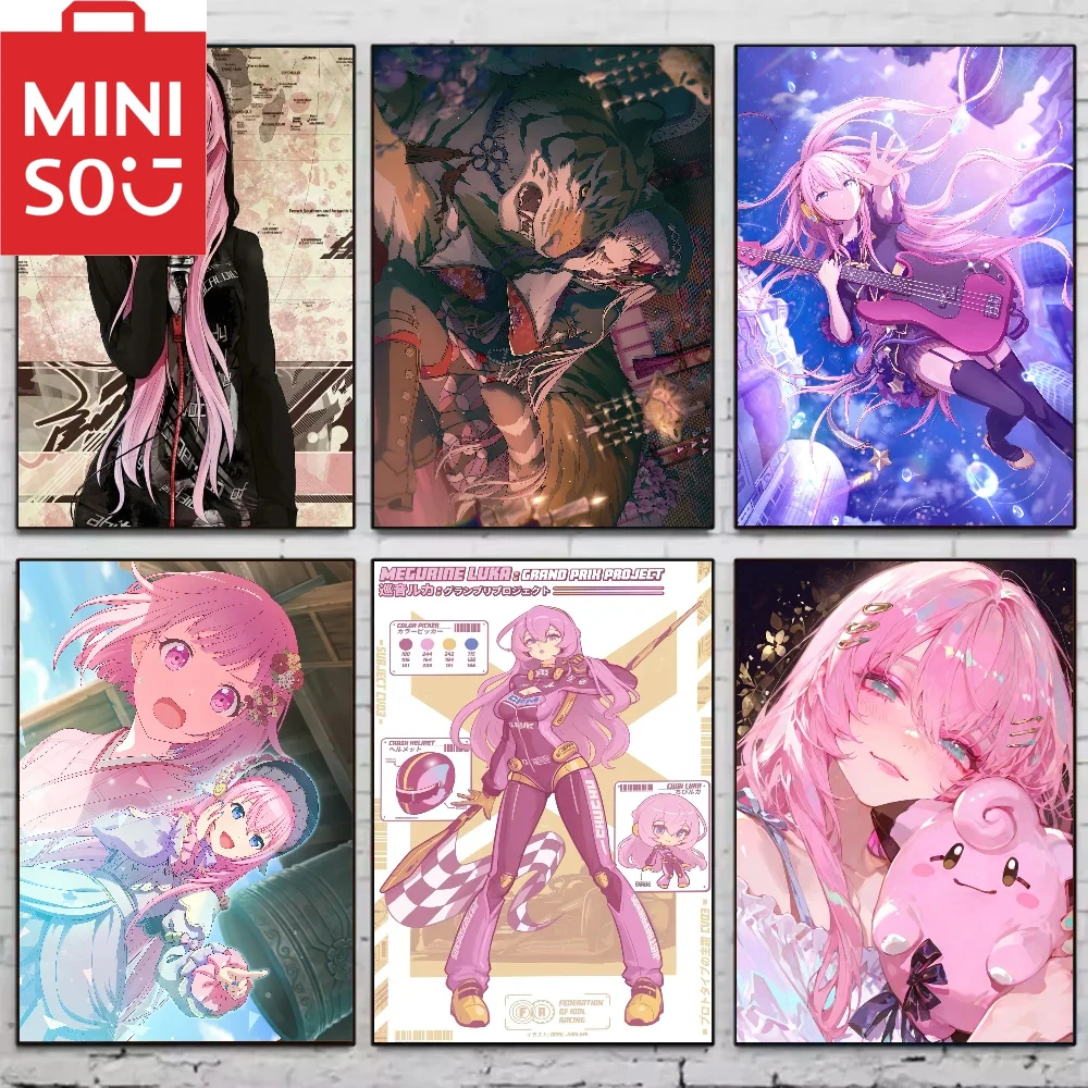 MINISO Megurine Luka Kawaii pintura de diamante DIY completo redondo/cuadrado diamante arte mosaico punto de cruz manualidades juego decoración del hogar regalo