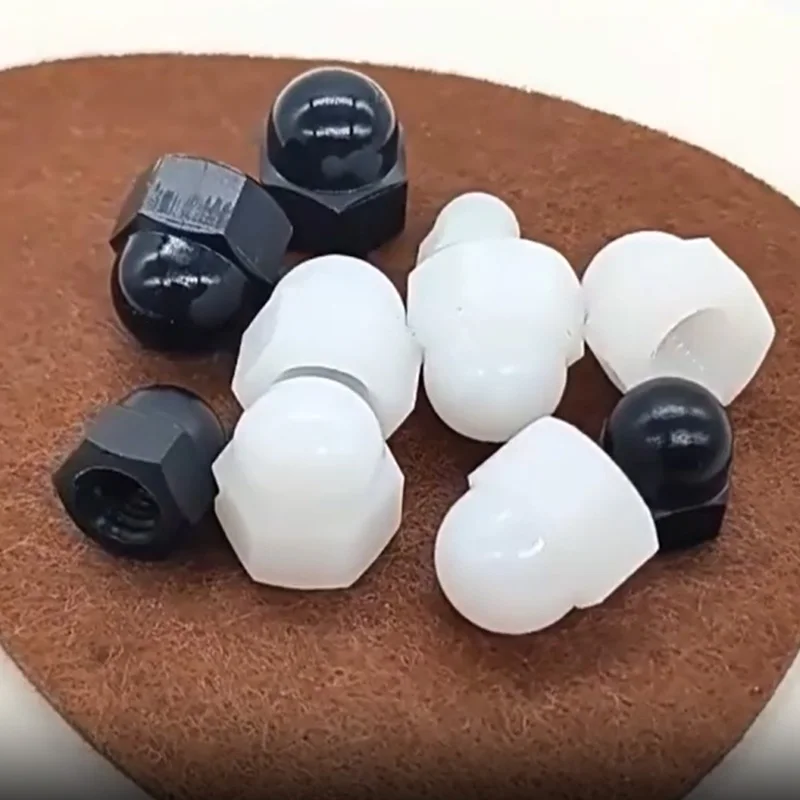2~100pcs M3 M4 M5 M6 M8 M10 M12 M14 M16 M18 M20 White/Black Nylon Plastic Cap Nut Dome Nut With Cap Nut Ball For Bolts & Screws