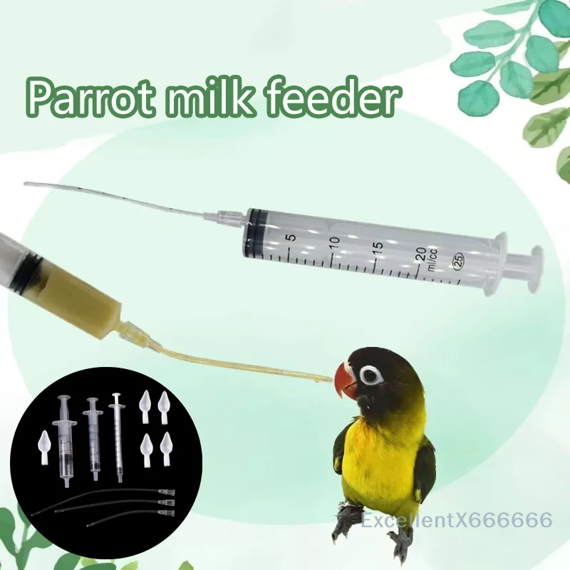 

9/10Pcs Parrot Bird Feeding Dropper Hose Small Pet Feeder Needle Tube Liquid Injection Hose Spoon Kits