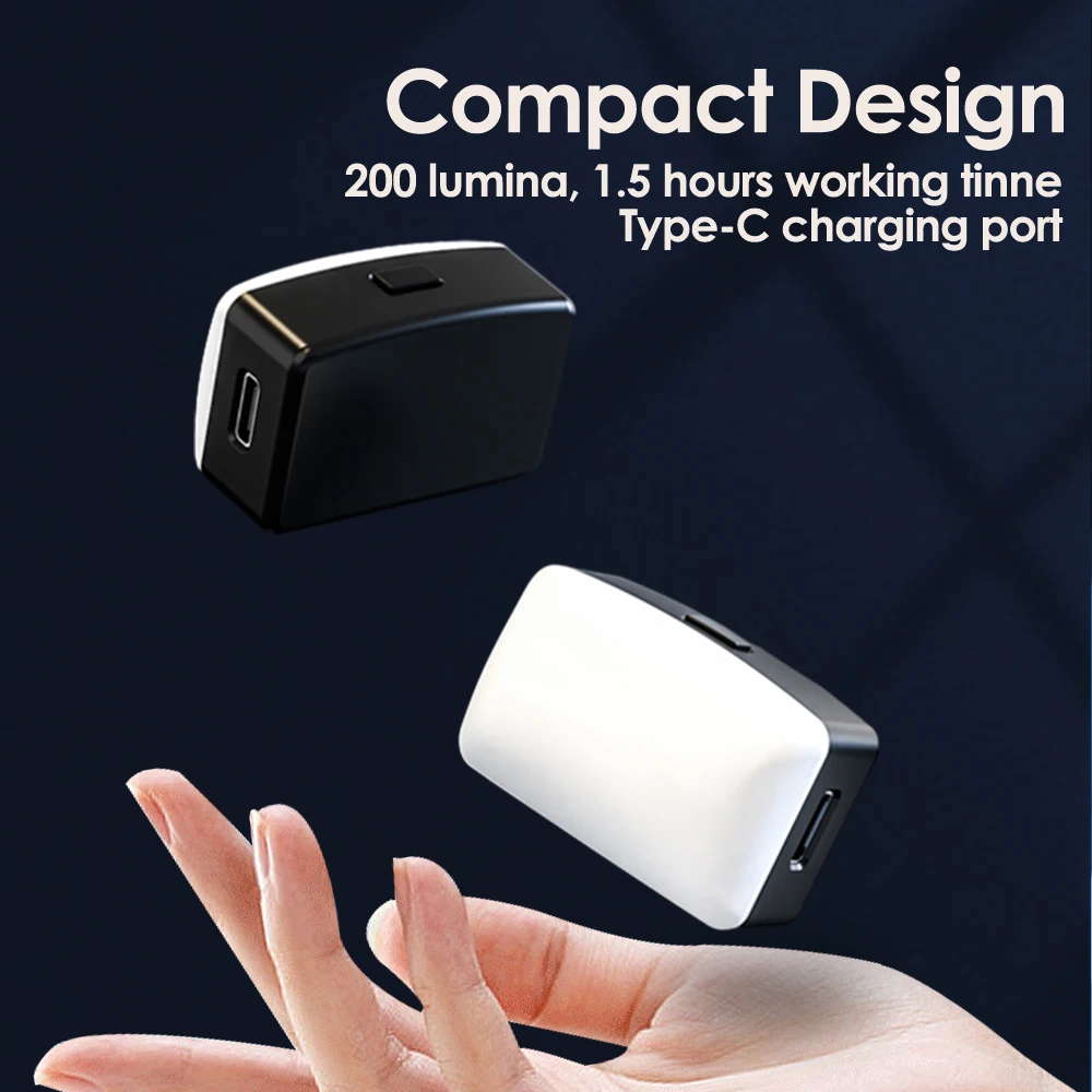 

Миниатюрный перезаряжаемый светодиодный видеосвет, портативный заполняющий свет для фотосъемки, для DJI Osmo, Hohem, камер, штативов, телефонов, вспышек, селфи-ламп