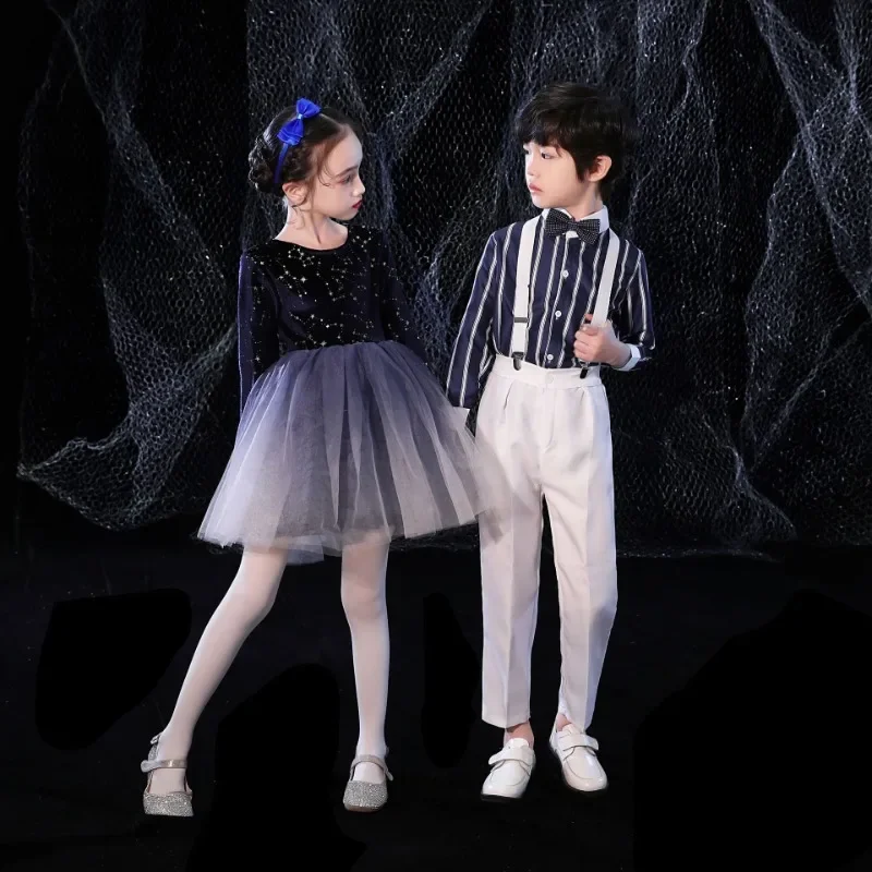 New Children's Stage Performance Costume Navy Performance Costume Children's Day Choir Poetry Recitation Performance Costume