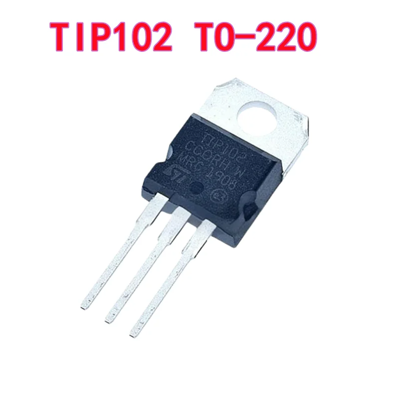 10 Uds 5 uds nuevo TIP102 TO-220 NPN Darlington Transistor de orificio pasante TIP102 TIP 102