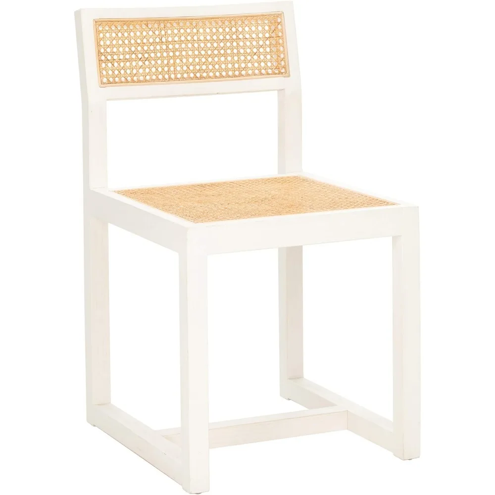 

Safavieh Home Bernice White and Natural Cane Dining Chair