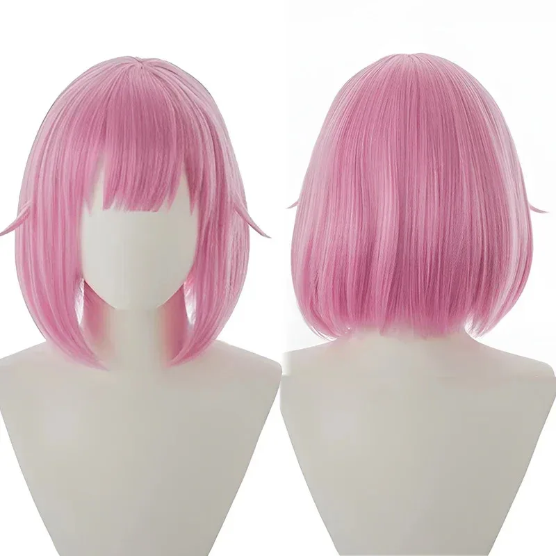 NewOtori 에뮤 여성 핑크 짧은 웨이브 가발 코스프레 애니메이션 펠루카 프로젝트 세카이 컬러풀 스테이지 원더랜드×쇼타임 UH20412025