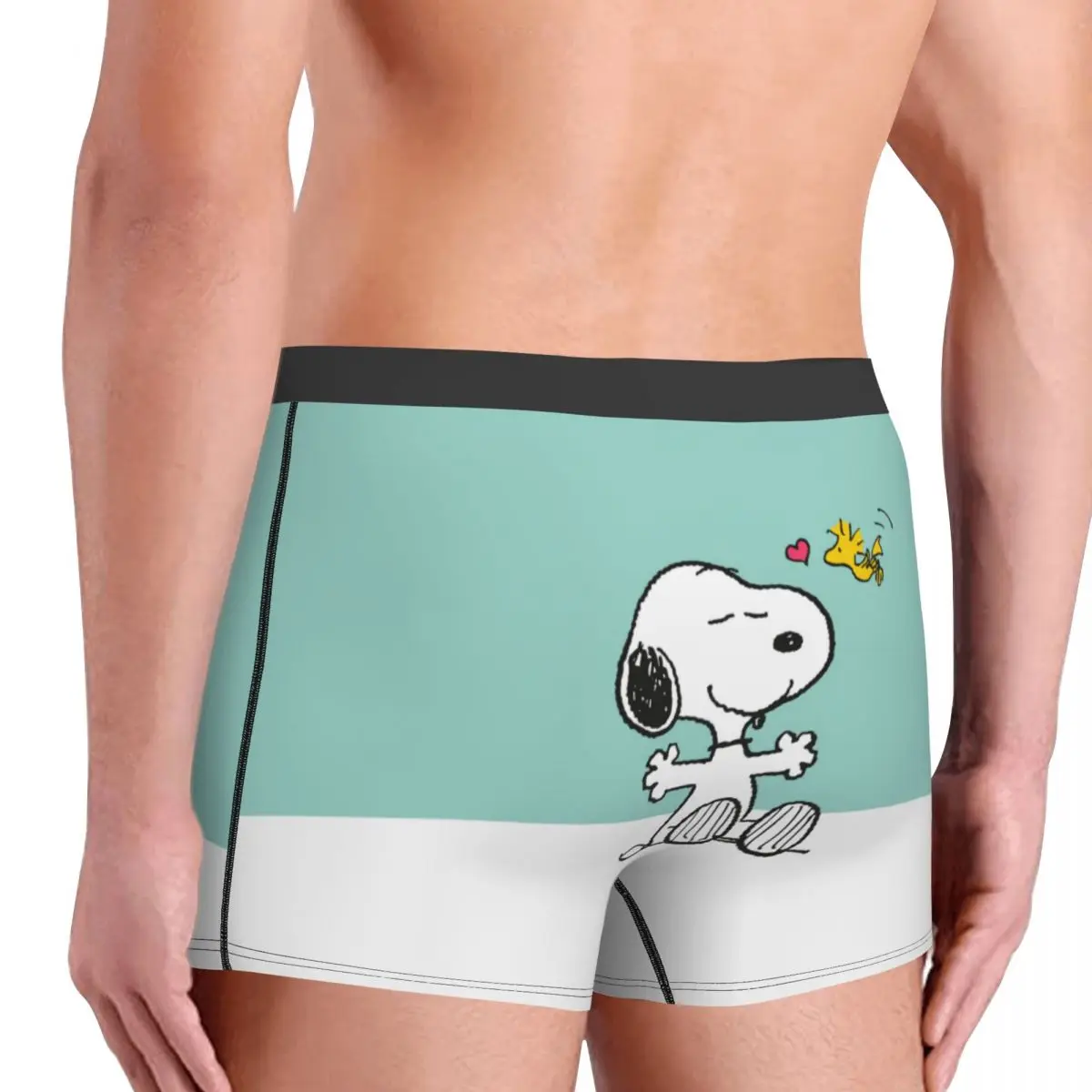 Custom Funny S-Snoopys Anime Boxers Shorts Panties Men\'s Underpants Breathable Briefs Underwear