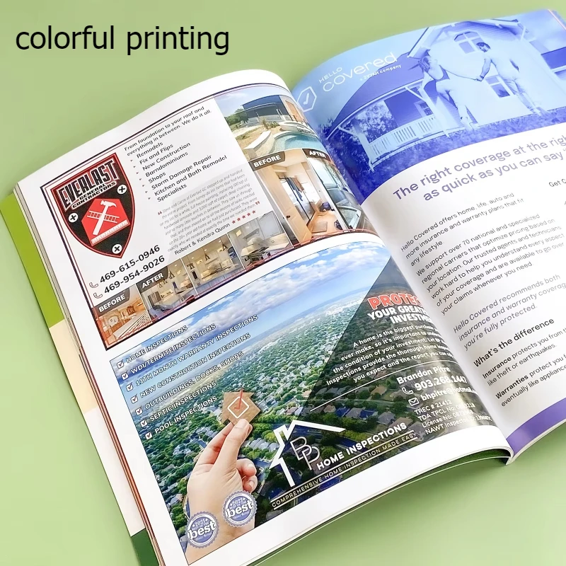 مخصص 5 كتب الطباعة مجلة التعليمات الهزلية دليل كتالوج كتيب كتيب غطاء ناعم مخصص مجاني