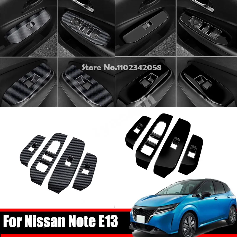 

RHD For Nissan Note E13 2020 2021 2022 ABS door armrest window lift button switch cover glass control panle trim accessoires