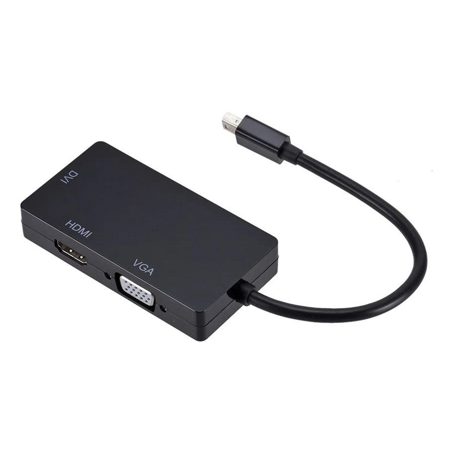 YIGETOHDE 3 w 1 MINI kabel DVI VGA Adapter kompatybilny DP do HDMI 1080P złącze konwertera do Laptop projektora