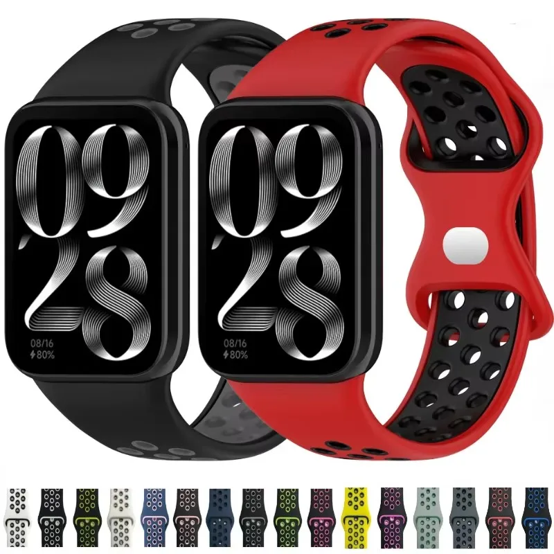 

Watch strap Soft Sports Silicone for Redmi Watch 4 Breathable Comfortable Bracelet Replaces for Xiaomi Mi Band 8 Pro Correa