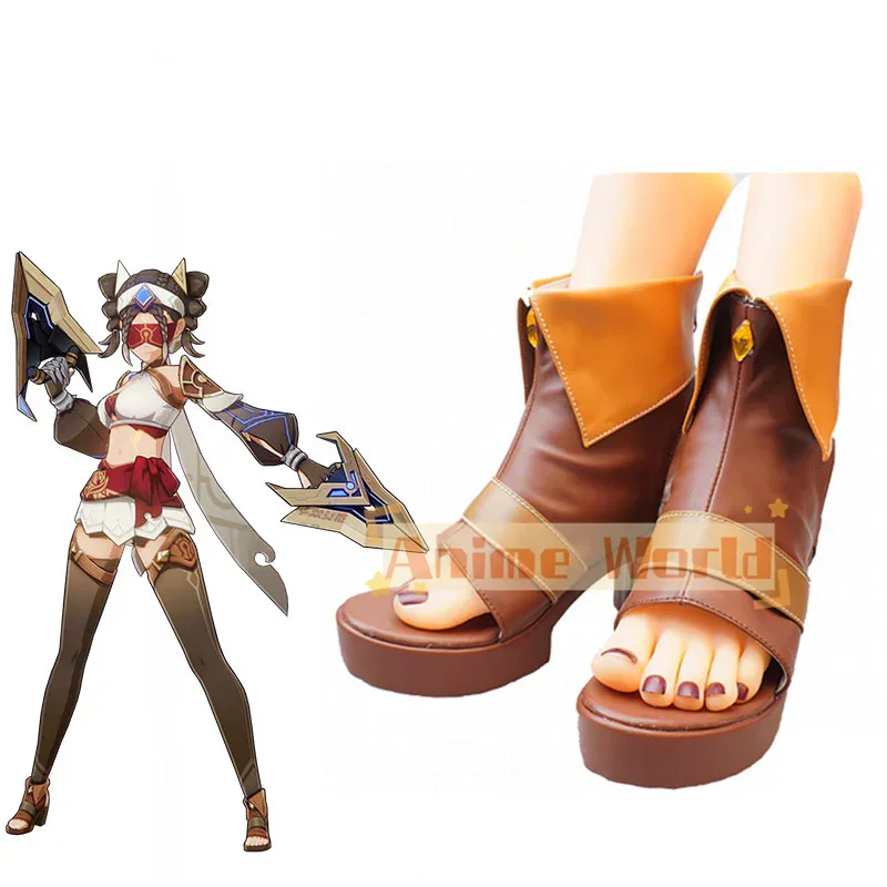 Genshin Impact Eremite Desert Clearwater Cosplay Schuhe Halloween Karneval Stiefel Nach Maß