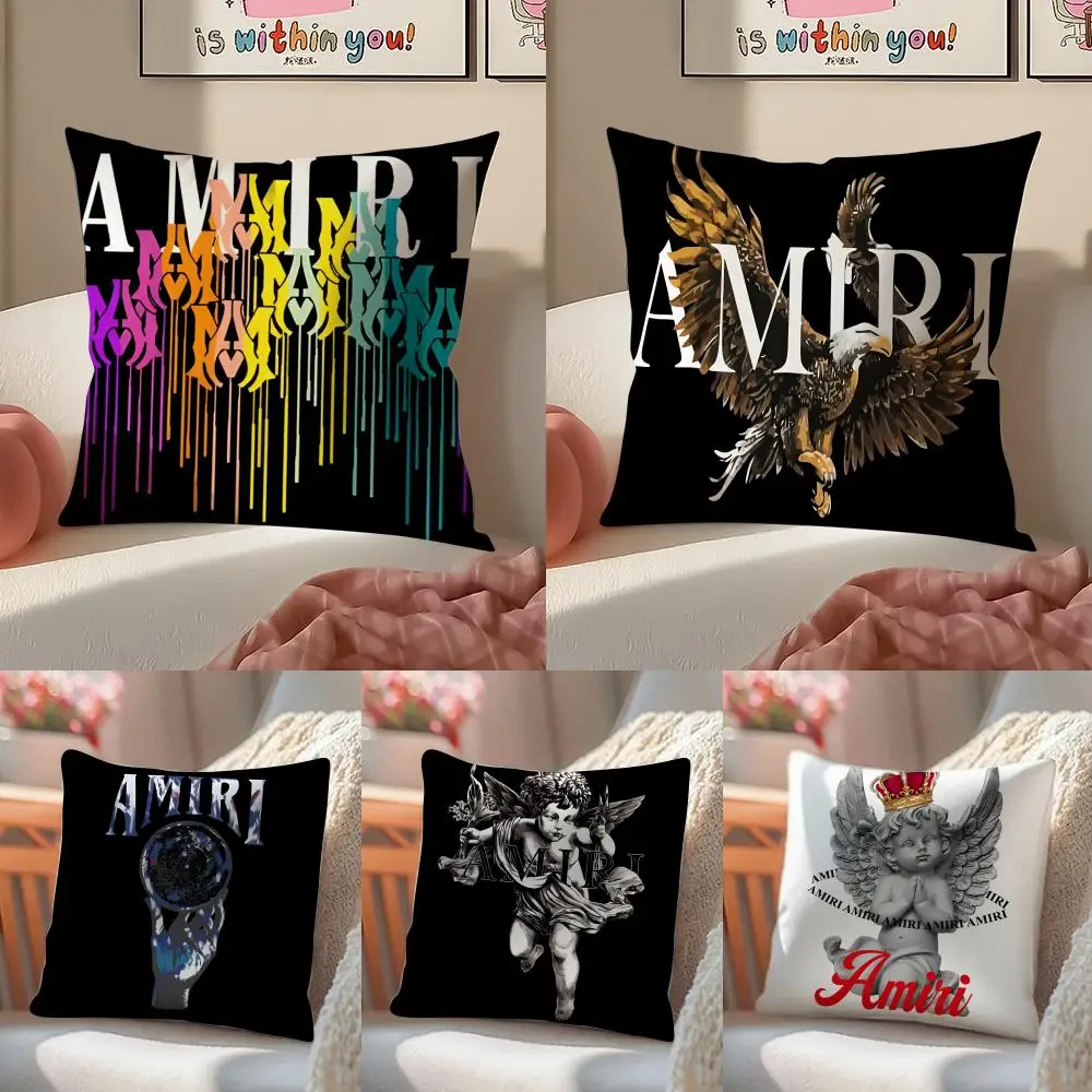 Fundas de Cojín A-Amiri, Fundas de Almohada de Felpa Suave, Impresión a Doble Cara, Decoración para el Hogar, Regalo de Verano