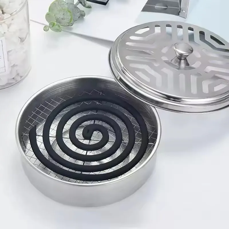 

1PC Incense Holder, Mosquito Coil Tray Holder For Household With Lid, Outdoor Mosquito Coil Box, For Living Room And Bedroom