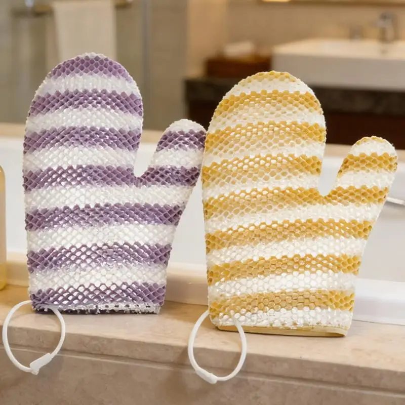 New Honeycomb TPU Exfoliating Shower Glove - Quick-Drying Body Scrubber Sponge For Bathroom