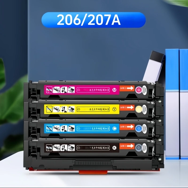 

4color Compatible For HP 207a 206A Toner Cartridge With Chip M282nw M283fdn M283fdw M283cdw MFP M255dw M255nw W2210A Printer