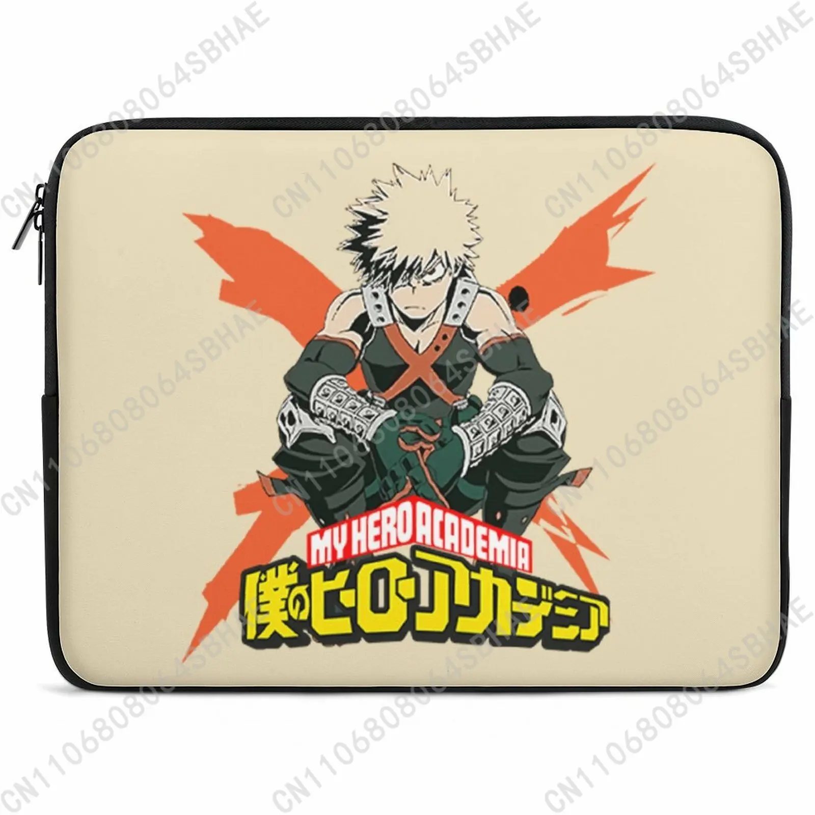 Funda para portátil My Hero Academia Bakugo Katsuki sin asa, adecuada para múltiples pulgadas, con diseño personalizado, bolsa de neopreno para estudiantes escolares