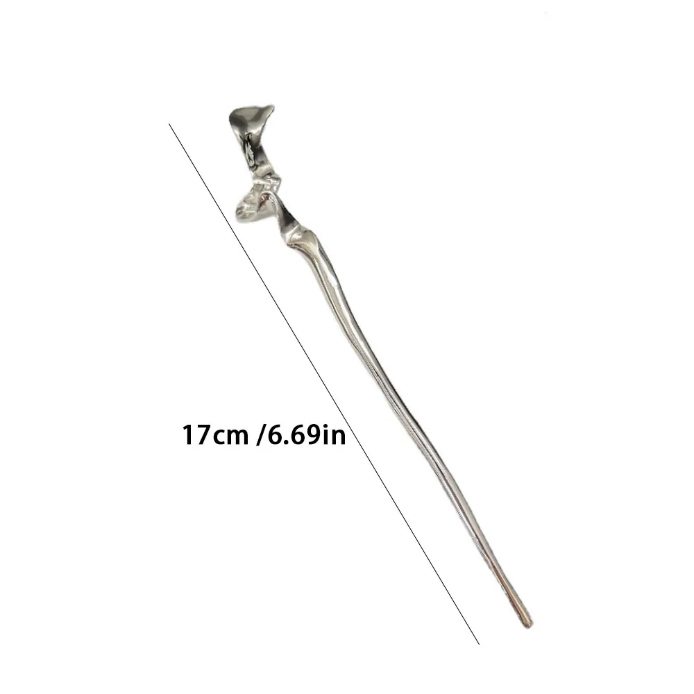 1PC Vintage Chinese Style Metal Hair Stick for Women Chopstick Hair Accessory Traditional Chinese Hairpin for Special Occasions image 6