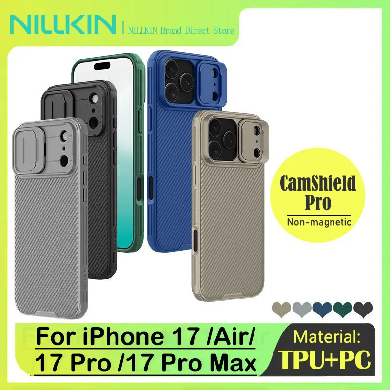 Magnetyczne etui NILLKIN do iPhone'a 17/17 Air/17 Pro/17 Pro Max, osłona przesuwna na aparat, kompatybilne z Magsafe, cienkie etui chroniące prywatność. — zdjęcie produktu 2
