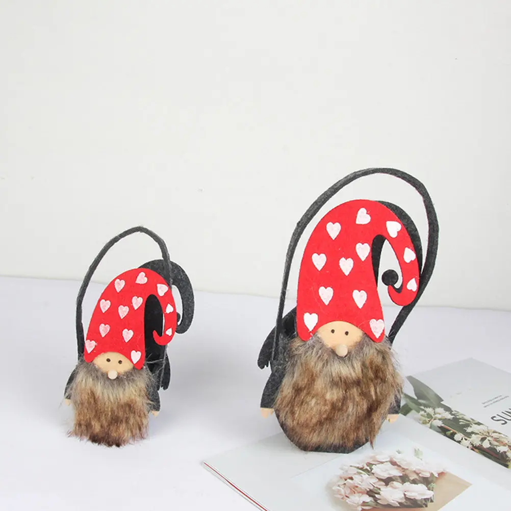 2Pcs Candy Basket Set Christmas Theme Xmas Desktop Decor for Party Table Shelf Decoration Candy Container Gift Packaging Basket